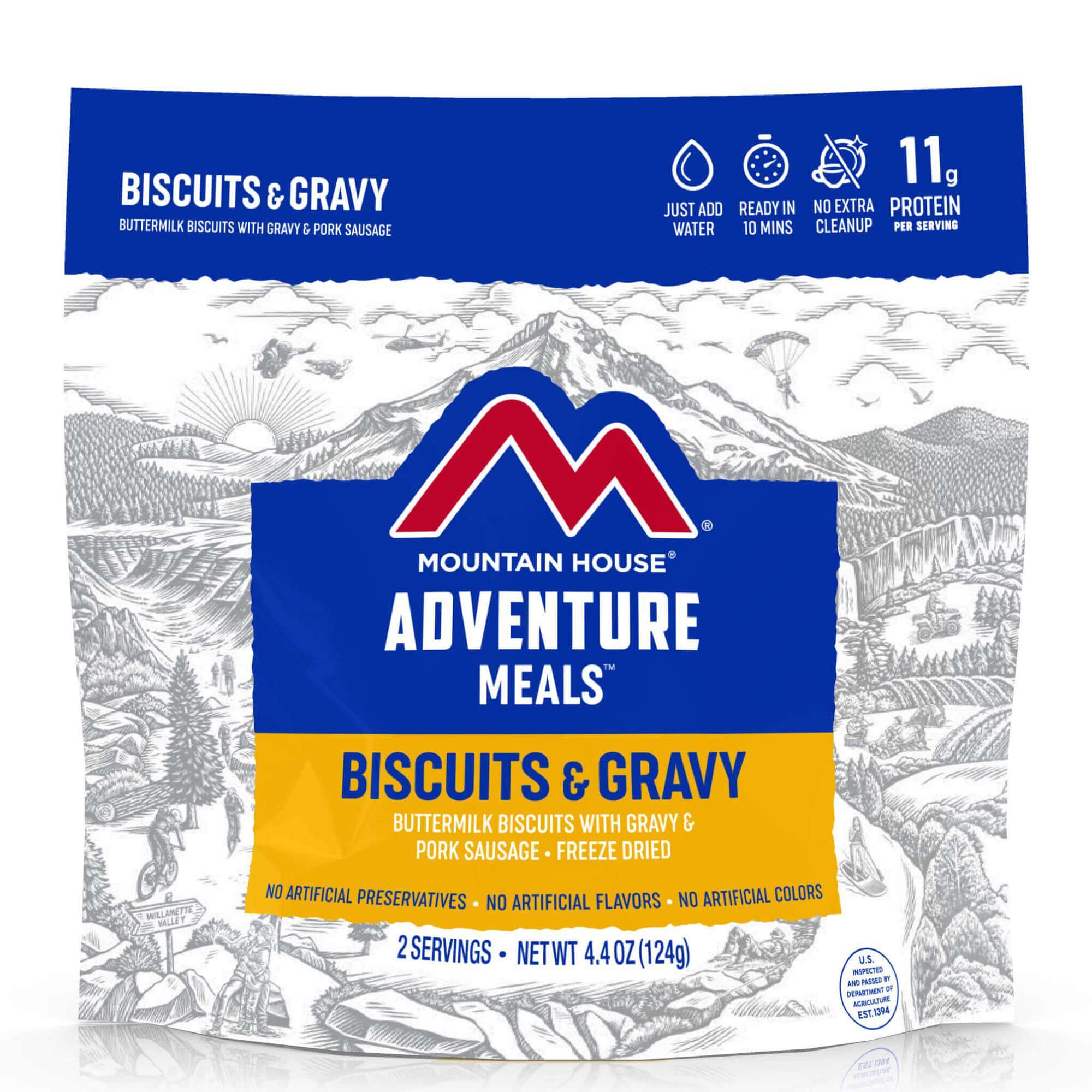 Mountain House Biscuits and Gravy Mylar Pouch - 2 Servings - (SHIPS IN 1-2 WEEKS)