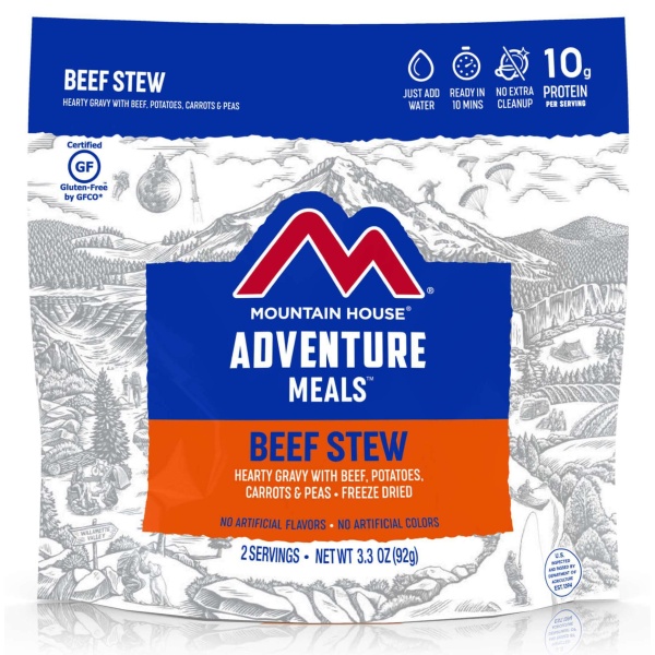 Mountain House Beef Stew Pouch - Gluten-Free - 2 Servings - (SHIPS IN 1-2 WEEKS)