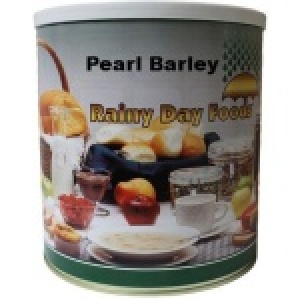 Rainy day food: #10 cans of pearled barley providing 150 servings, available for shipping in 1-2 weeks.