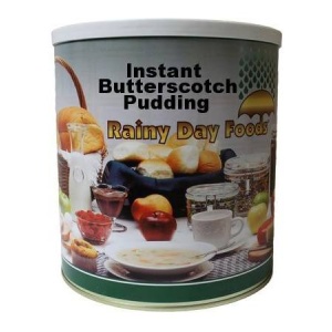 Instant Butterscotch Pudding Tin, Rainy Day Foods.