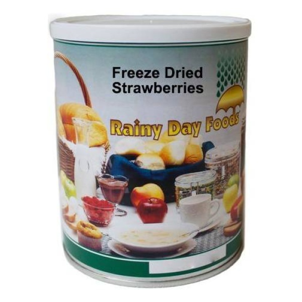 Rainy Day Foods freeze-dried strawberries, 2 oz can.