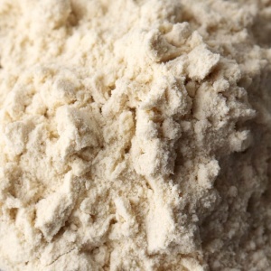 A close up of a pile of flour used for emergency food storage.