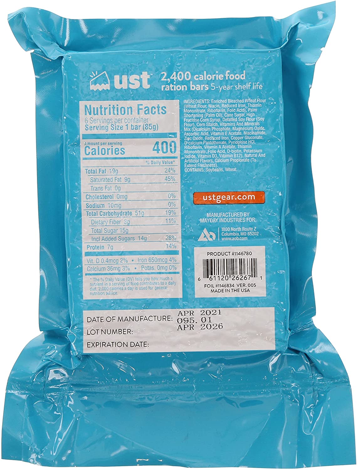 UST Emergency Food Rations package on a white background.