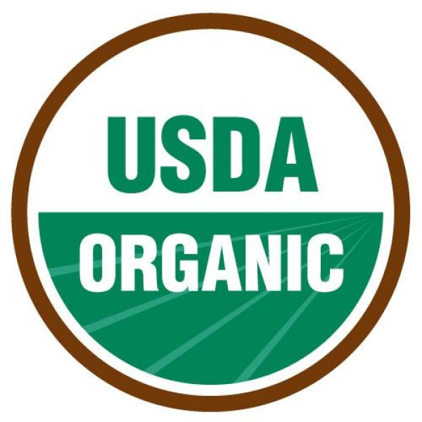 USDA organic logo, white background.