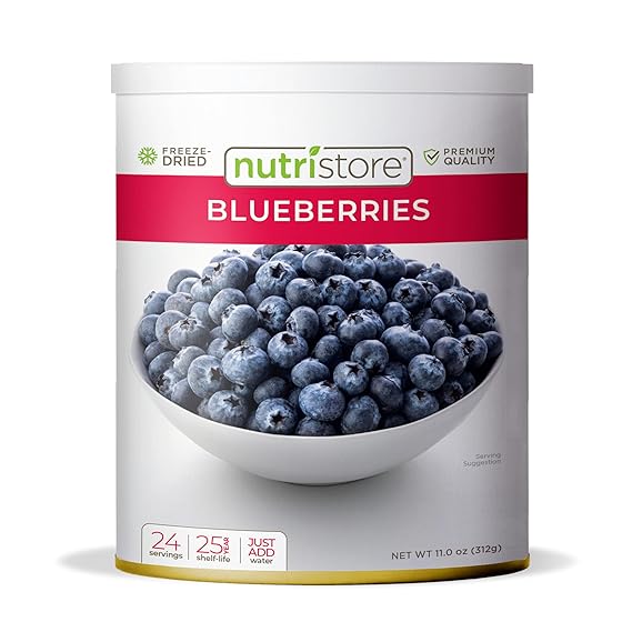 Nutristore blueberries in a #10 can.