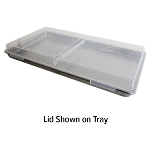 A plastic tray with Harvest Right Home Freeze Dryer Tray Lid shown on it.