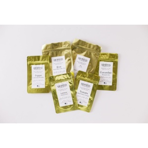 Five packets of tea 
Keywords: 6 varieties