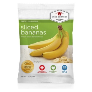 Wise Company Freeze-Dried Banana Slices - 25 Pouches - CLEARANCE ITEM.