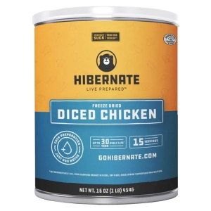 Freeze-dried diced chicken for hibernation, 15 servings, ships in 2-6 weeks.