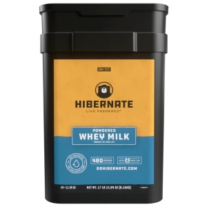 Hibernate whey milk powder in a 480-serving pail that ships in 2-6 weeks.