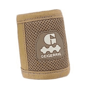 A brown sleeve with the word georgia on it.