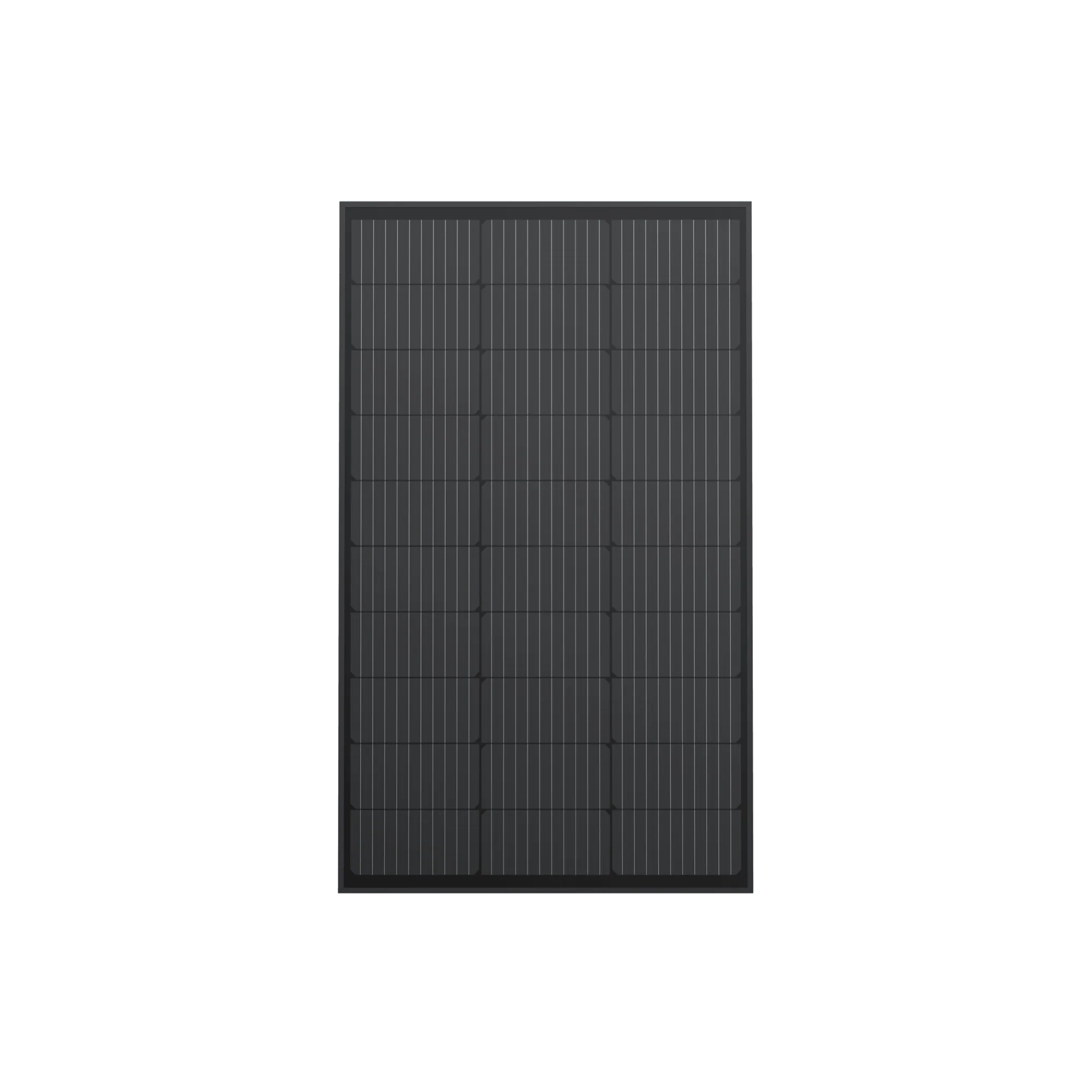 EcoFlow 100W Monocrystalline Rigid Solar Panel on a white background.