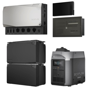 Samsung solar inverter kit with EcoFlow 10kw Power Kits and Smart Generator.