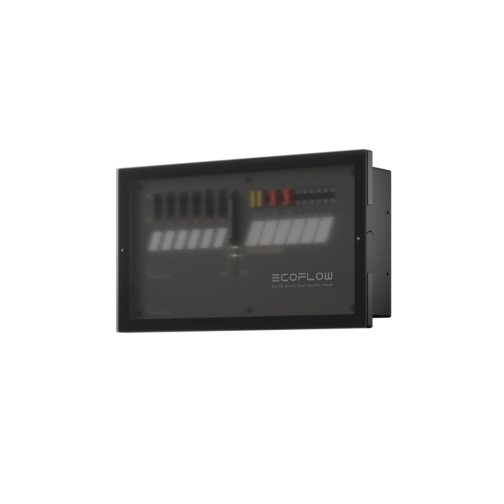 A black EcoFlow control panel with buttons.