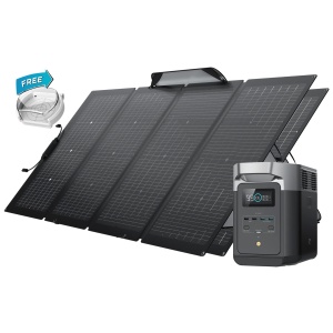 A solar generator with portable solar panels for eco-friendly and independent power supply.