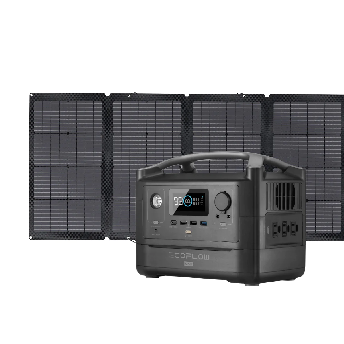 A portable solar power system with remote control and a portable solar panel.