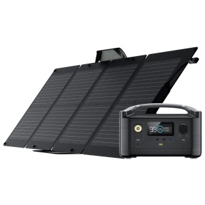 A solar panel with an attached battery offering portable power.
