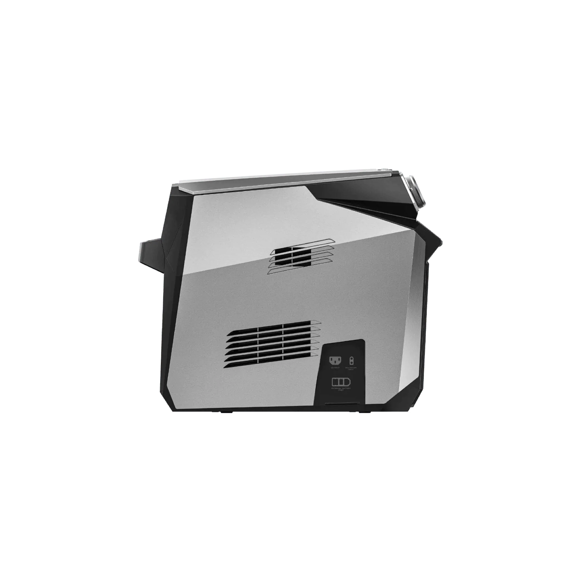 A silver and black EcoFlow Wave Portable Air Conditioner on a white background.