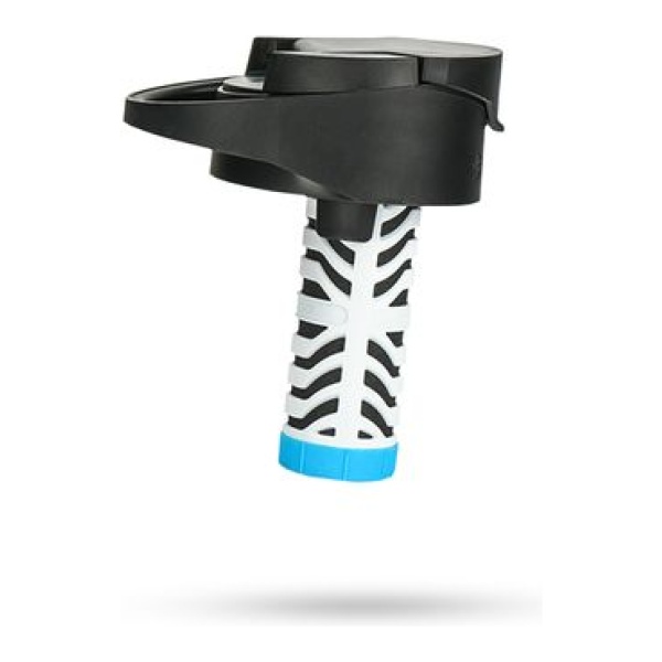A black and white bottle opener with a zebra pattern - Aquamira BLACK and WHITE Filter Cap