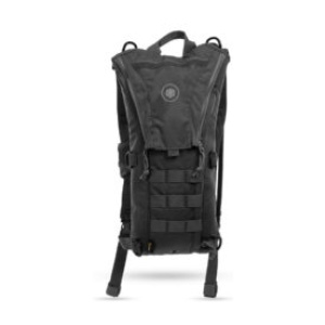 Aquatia Tactical RIGGER backpack in black with two straps and a shoulder strap.