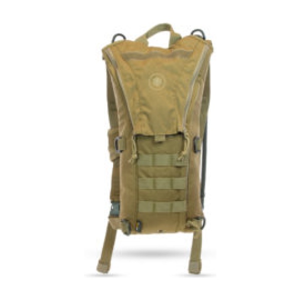 A tan hydration pack on a white background available in Coyote color and ships in 1-2 weeks.