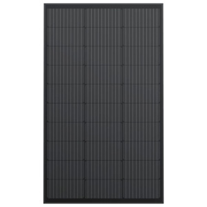 A black EcoFlow 100W Rigid Solar Panel on a white background (SHIPS IN 1-2 WEEKS).