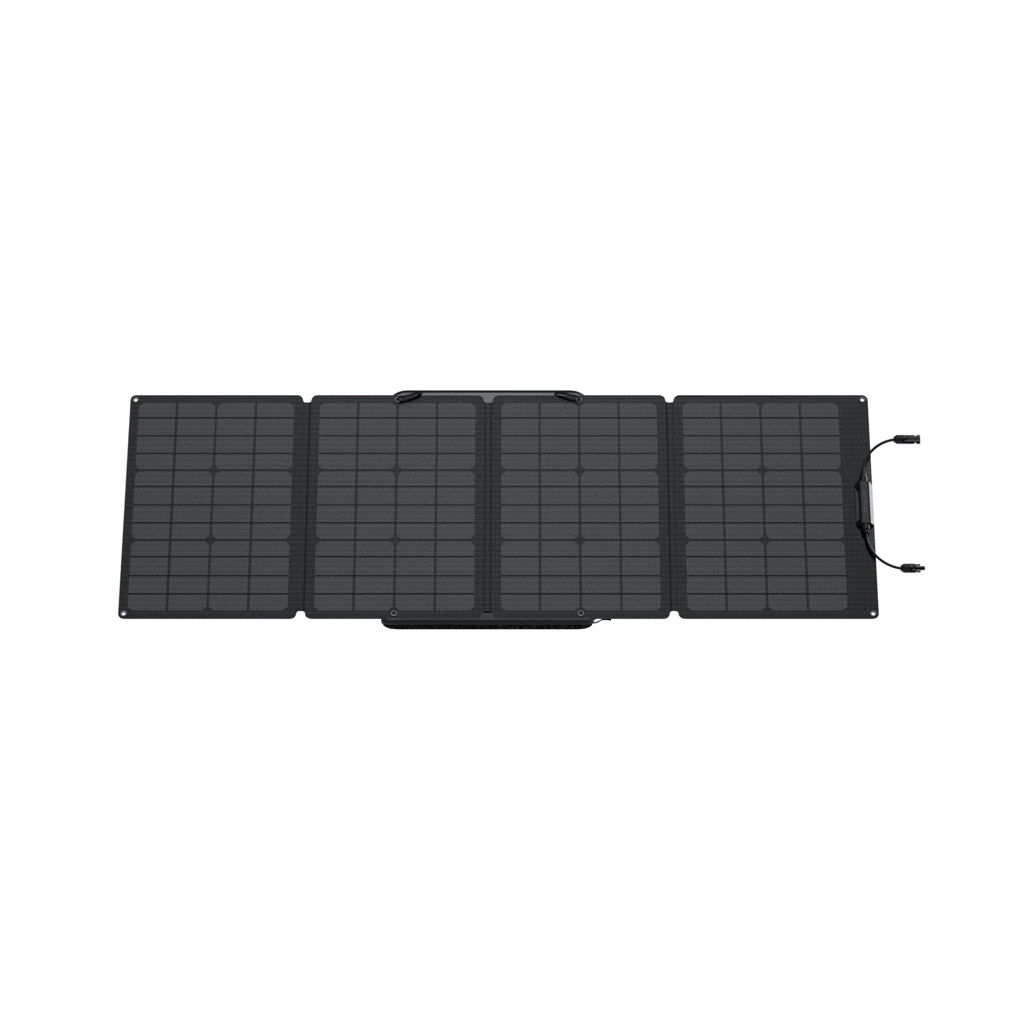 A portable EcoFlow 110W solar panel on a white background.