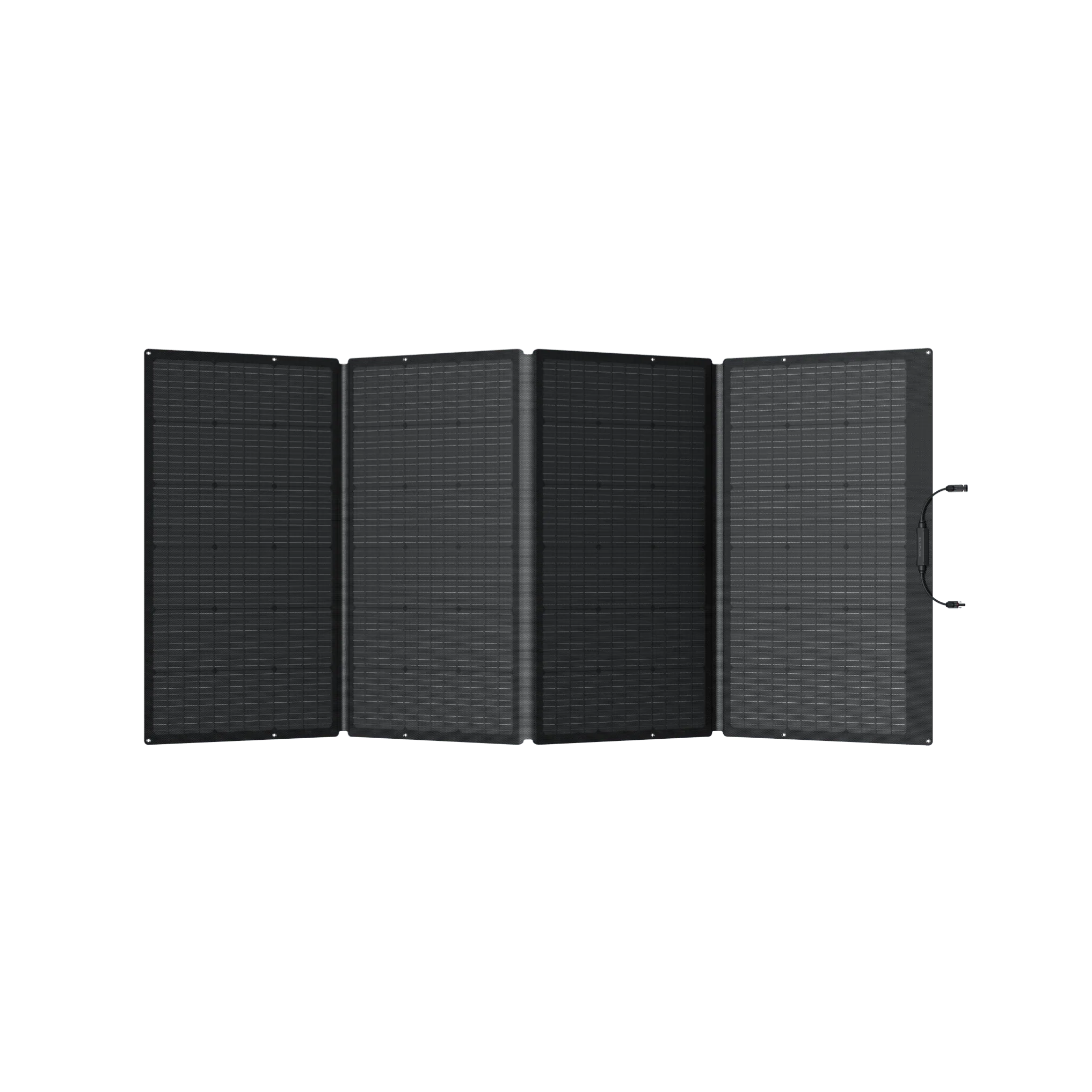 A black folding solar panel.