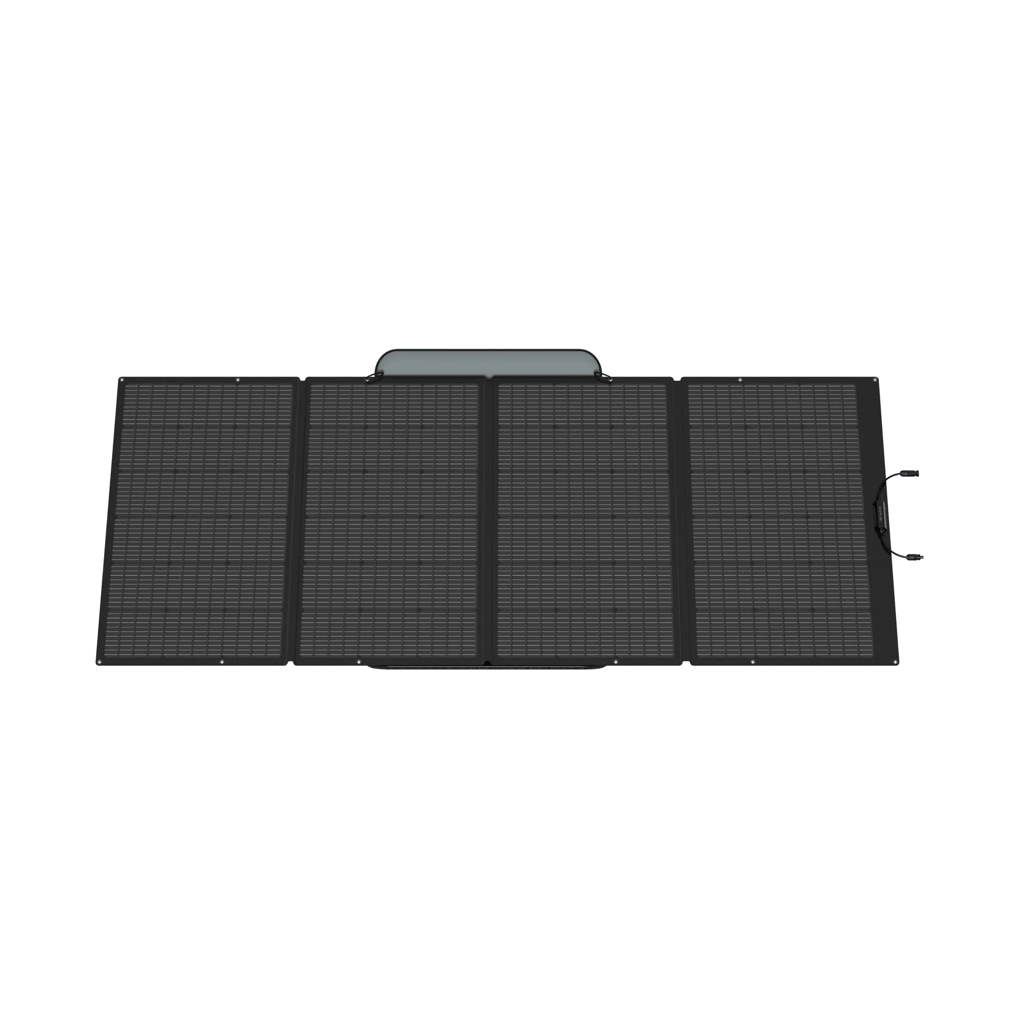 EcoFlow 400W Portable Solar Panel on a black and white background.