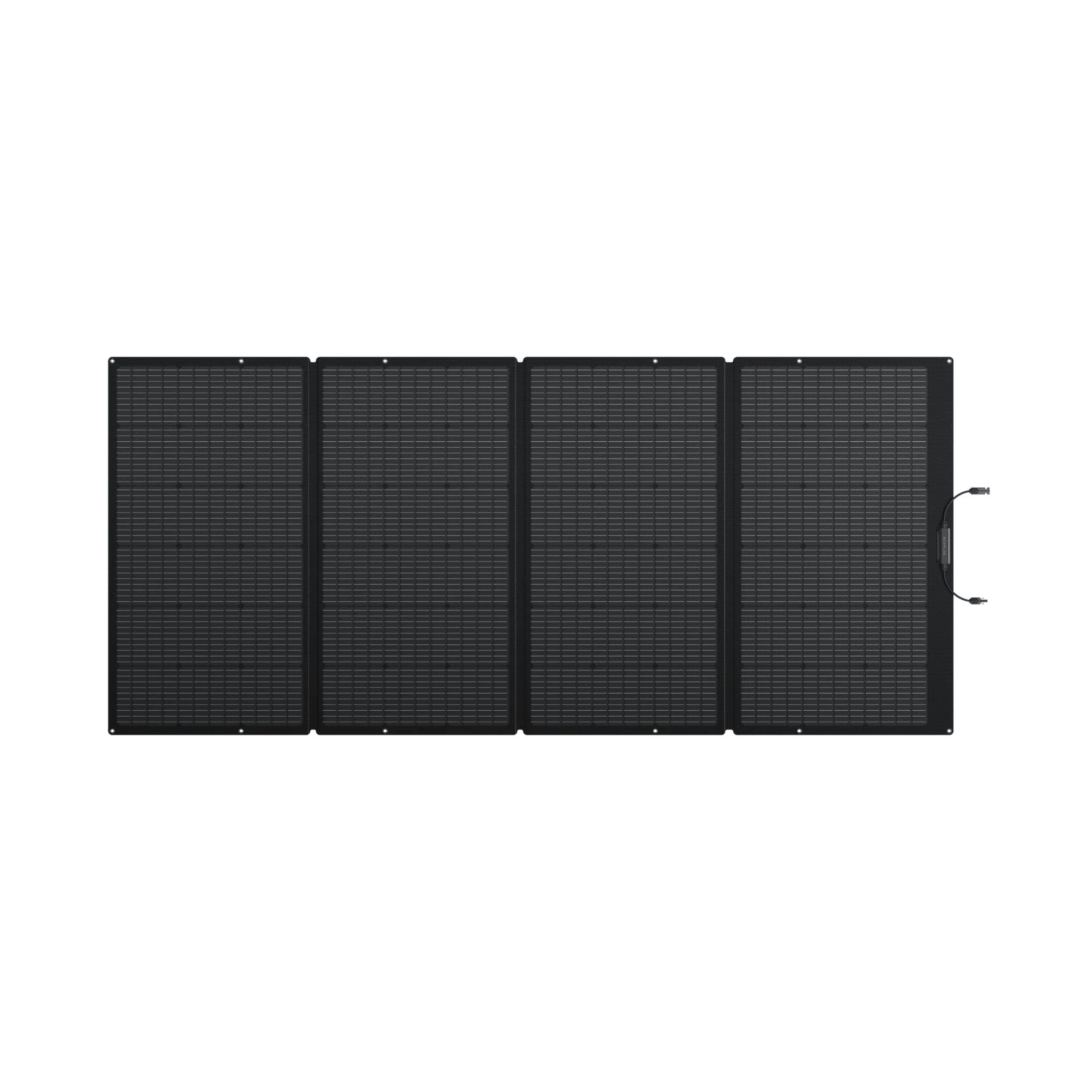 EcoFlow 400W Portable Solar Panel on a blue background.