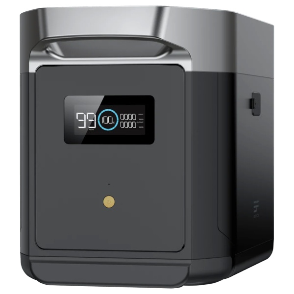 A black and white machine with a clock on it that can be powered by the EcoFlow DELTA Max Smart Extra Battery.