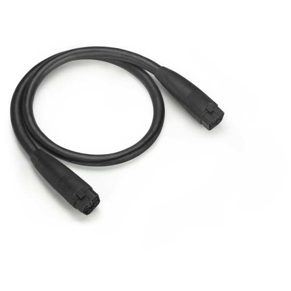 A black cable with a black cord for EcoFlow DELTA Pro Extra Battery.