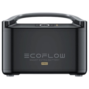 The EcoFlow RIVER Pro portable charger is displayed on a white background.