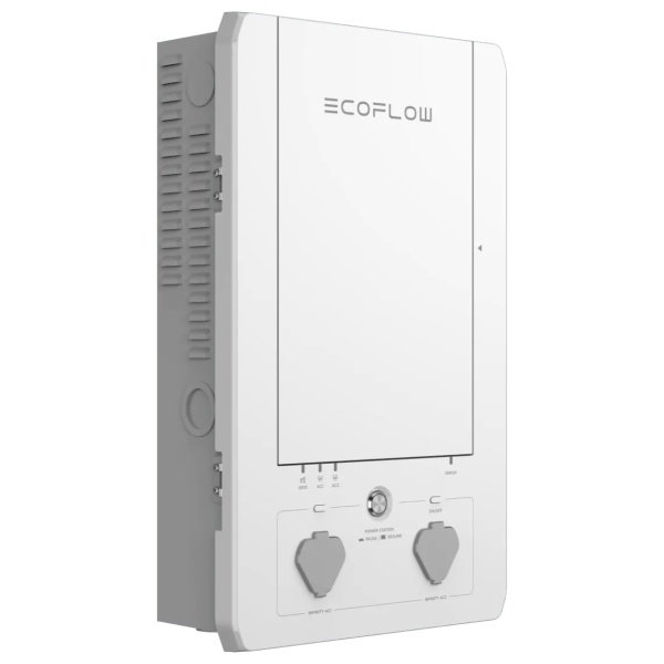 A white EcoFlow Smart Home Panel on a white background.