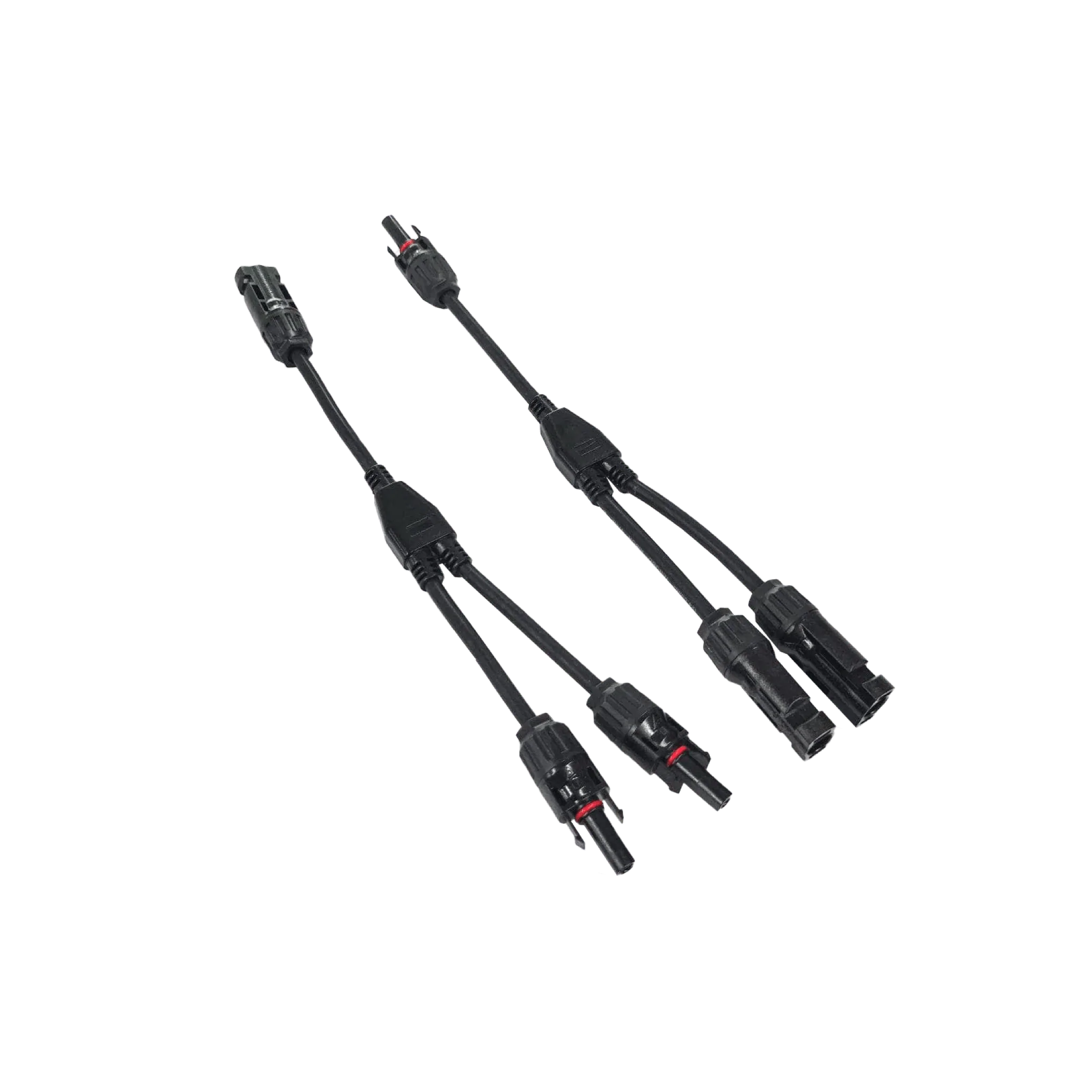 A pair of black wires for EcoFlow Solar Parallel Connection Cable.