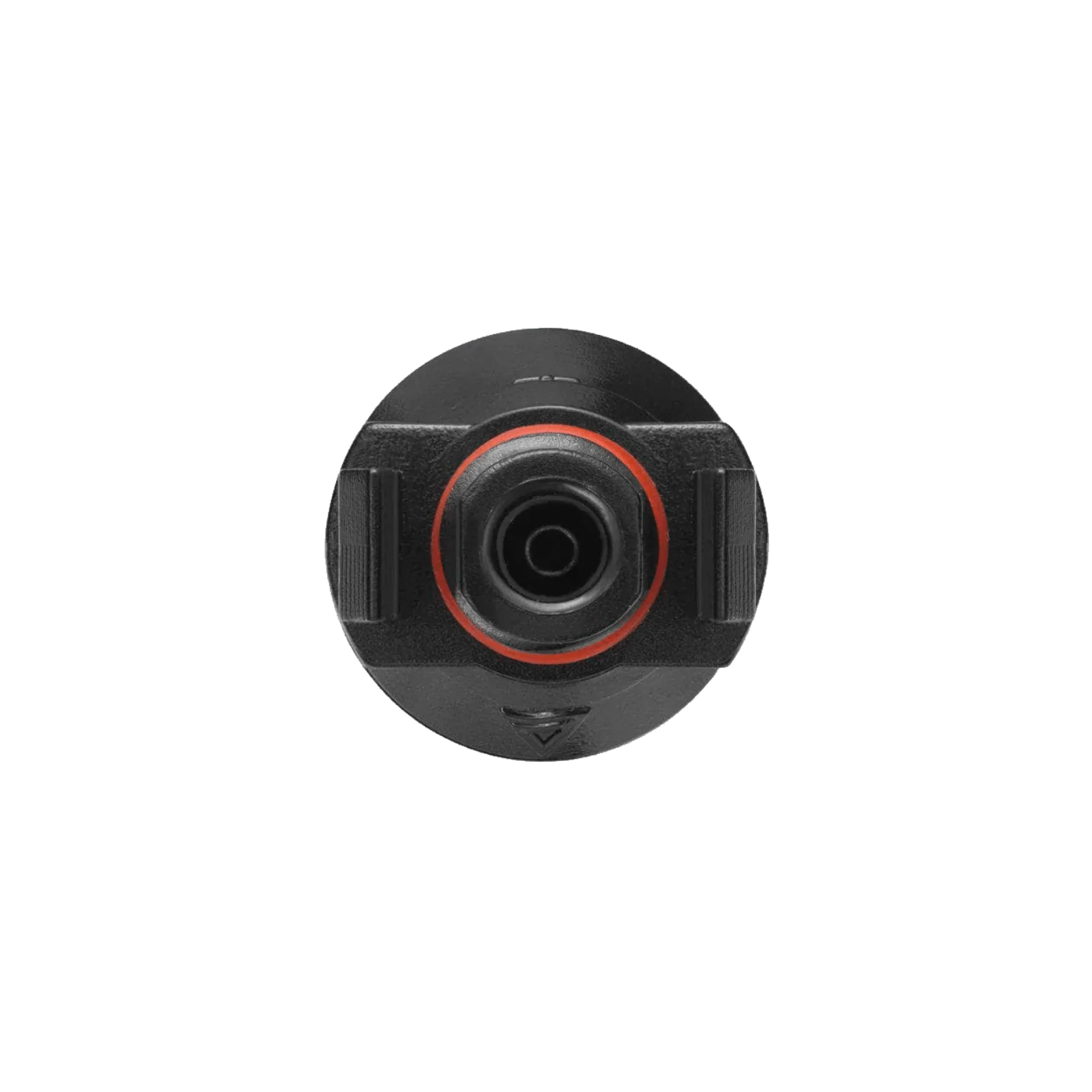 A black camera with a red lens on a white background, available for shipping in 1-2 weeks.