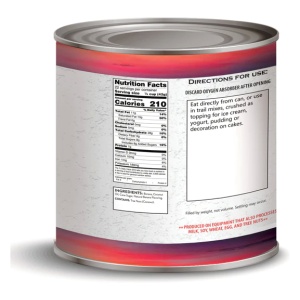 A can of food on a white background.