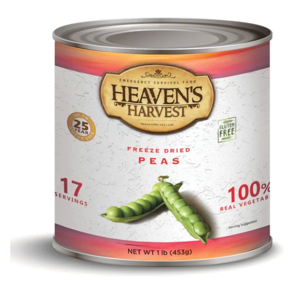 Heaven's Harvest frozen peas shipped in 1-2 weeks.