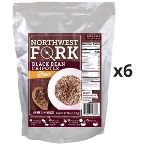 Northwest fork black bean chipotle 6 oz bag, Vegan.
