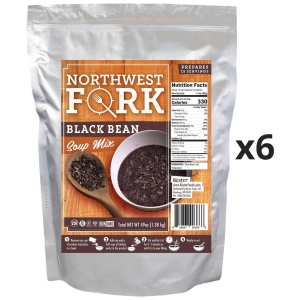 Northwest Fork Black Bean Soup Mix - Non-GMO, Vegan and 6 oz.