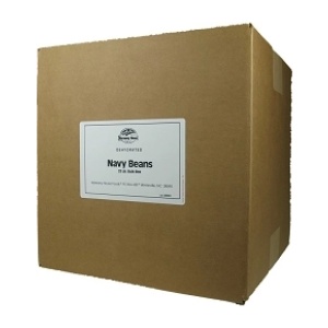 Harmony House Navy Beans shipment on a white background.