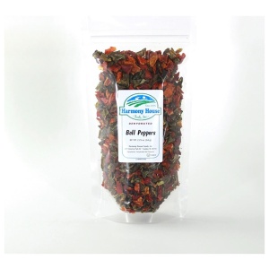 A bag of dried red peppers.
