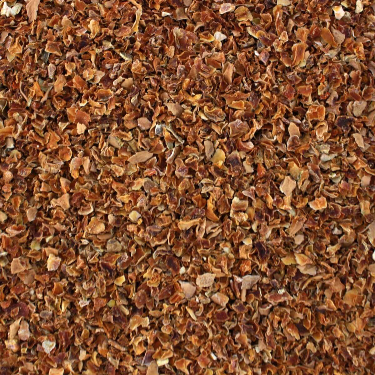 A close up of dried brown leaves.