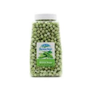 A jar of green peas.
