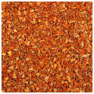 A pile of dried orange peels.