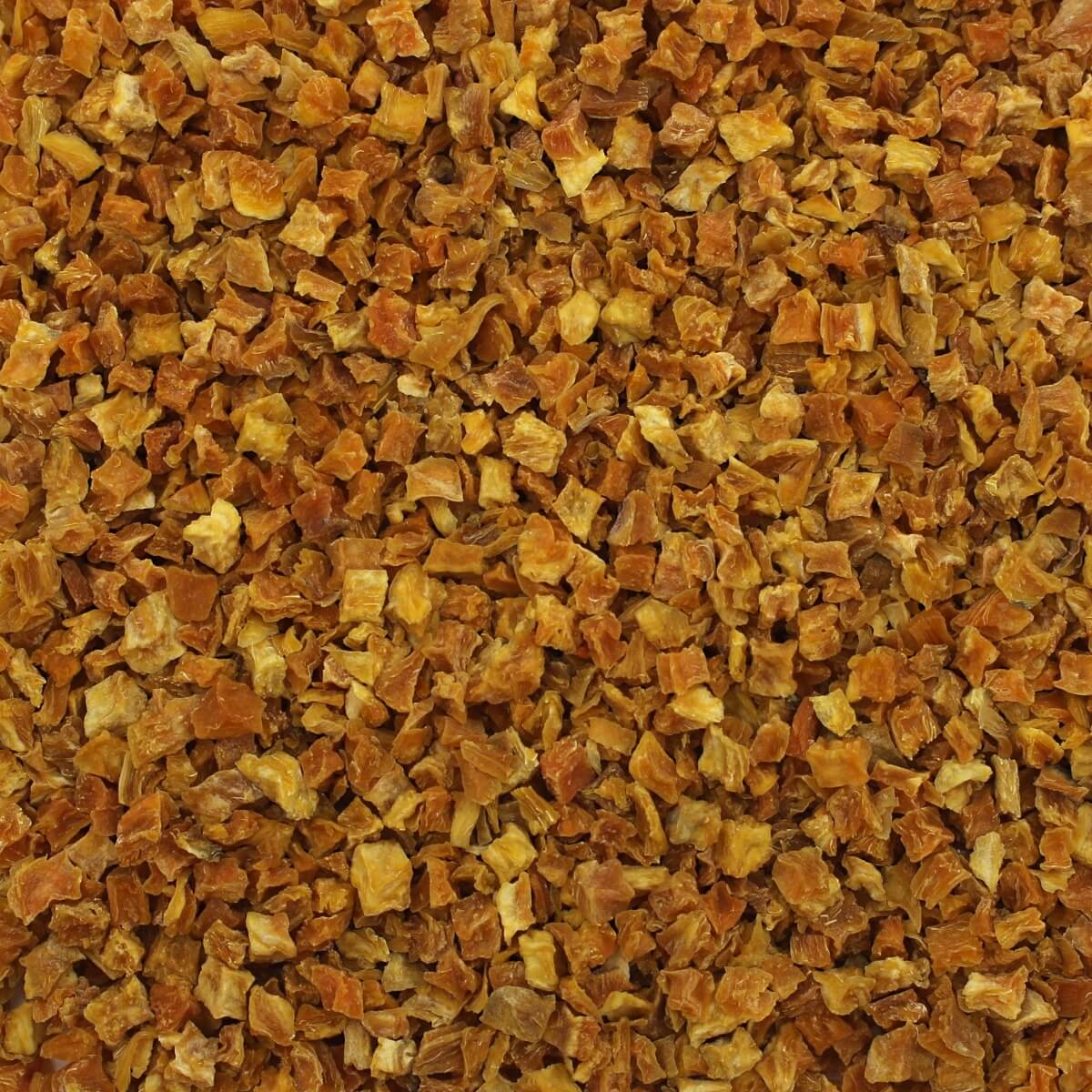 A close up of a pile of dried orange peels.