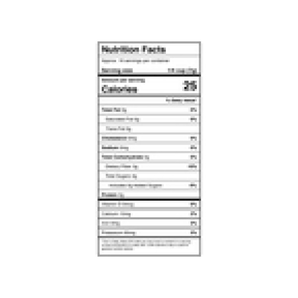 A nutrition label for Freeze Dried Blackberries protein powder.