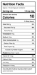 A nutrition label for a protein powder with mushrooms.