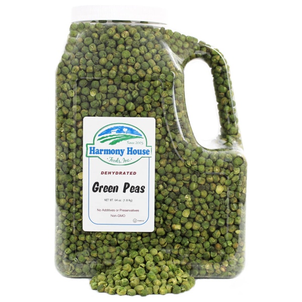 A gallon of green peas.