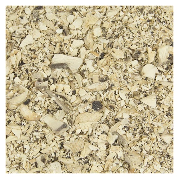 A close up image of wood chips.